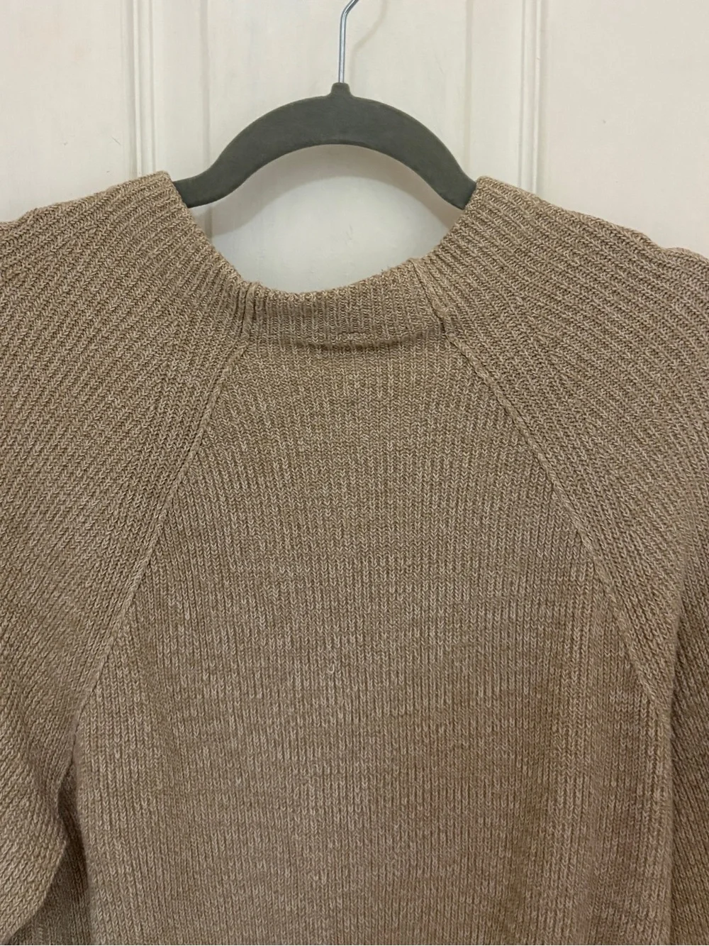 Free People Too Good Heathered Beige Knit Pullover Sweater